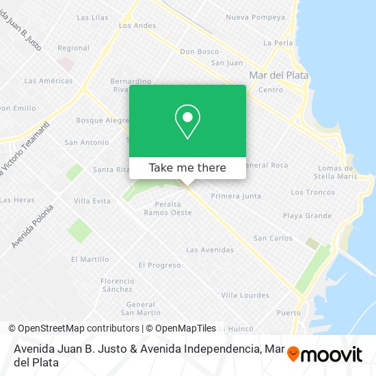 Avenida Juan B. Justo & Avenida Independencia map