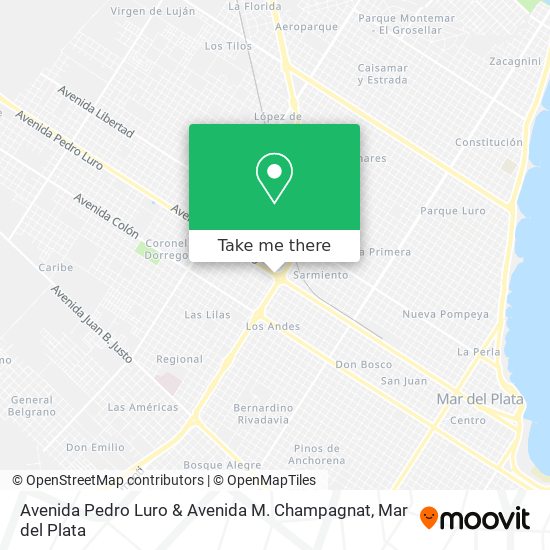 Avenida Pedro Luro & Avenida M. Champagnat map