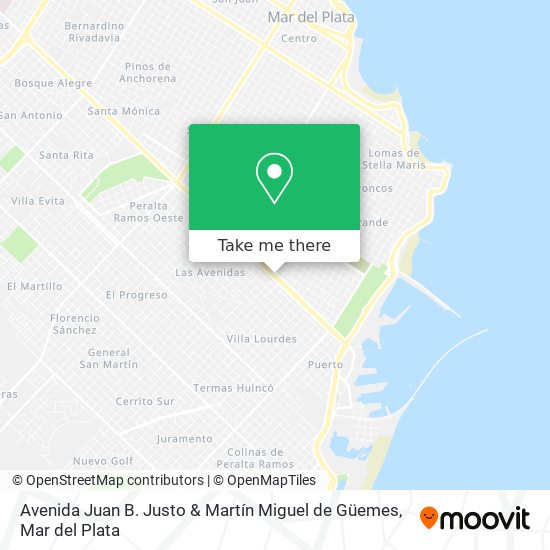 Avenida Juan B. Justo & Martín Miguel de Güemes map