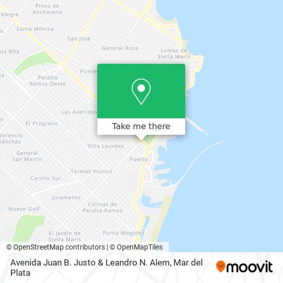 Avenida Juan B. Justo & Leandro N. Alem map