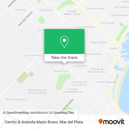 Cerrito & Avenida Mario Bravo map