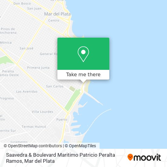 Mapa de Saavedra & Boulevard Maritimo Patricio Peralta Ramos