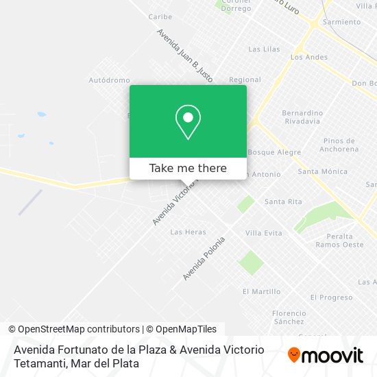 Mapa de Avenida Fortunato de la Plaza & Avenida Victorio Tetamanti