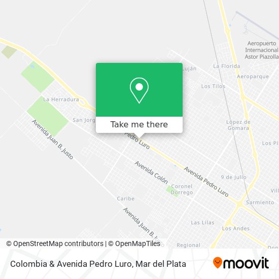 Colombia & Avenida Pedro Luro map