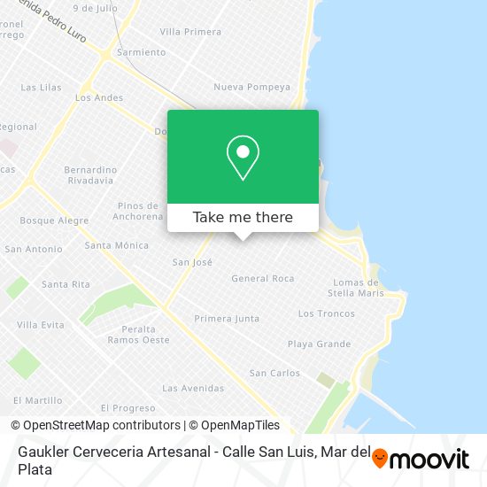 Mapa de Gaukler Cerveceria Artesanal - Calle San Luis