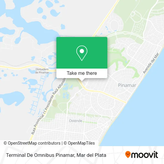 Terminal De Omnibus Pinamar map