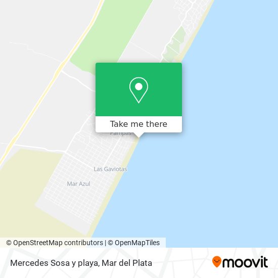 Mapa de Mercedes Sosa y playa