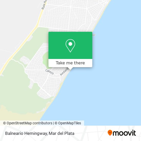 Balneario Hemingway map
