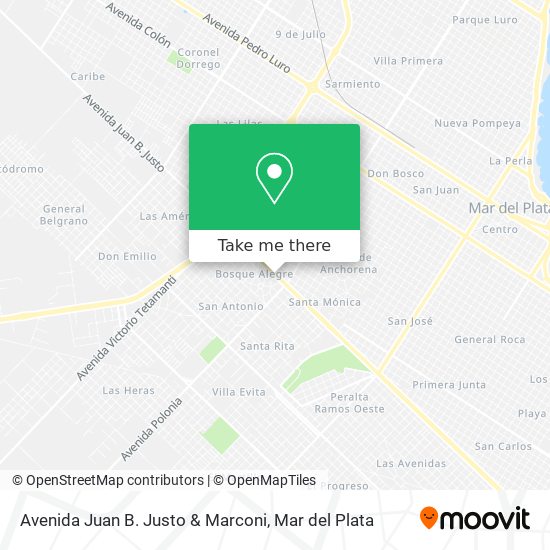 Avenida Juan B. Justo & Marconi map