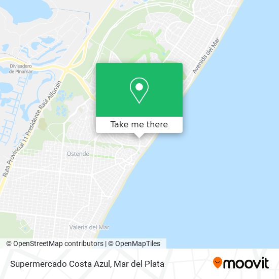 Mapa de Supermercado Costa Azul