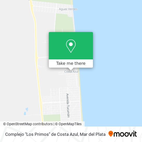 Mapa de Complejo "Los Primos" de Costa Azul