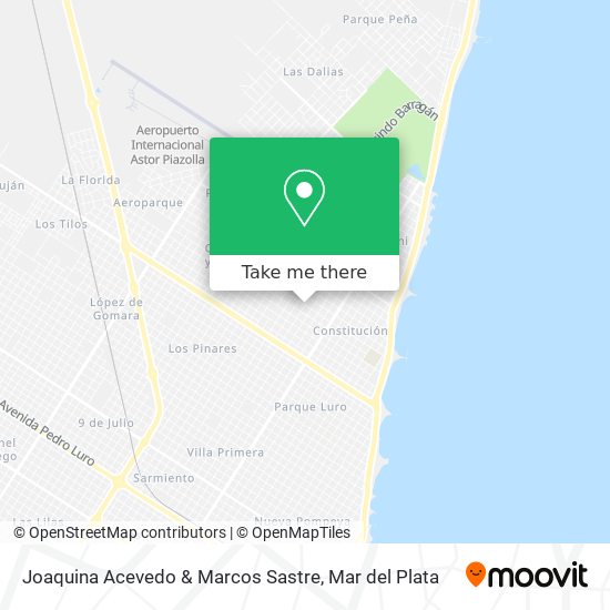 Joaquina Acevedo & Marcos Sastre map