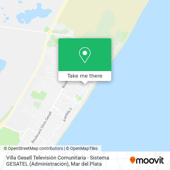 Villa Gesell Televisión Comunitaria - Sistema GESATEL (Administración) map