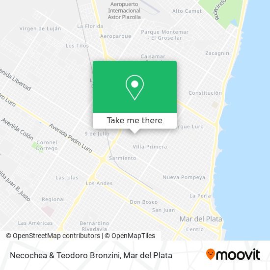 Mapa de Necochea & Teodoro Bronzini