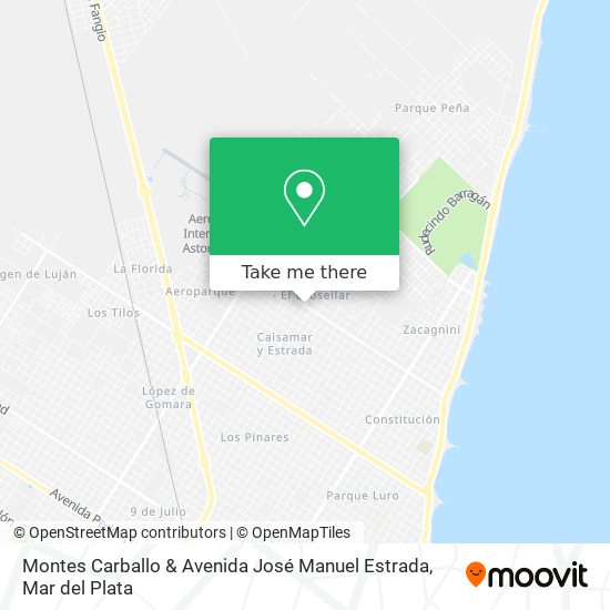 Montes Carballo & Avenida José Manuel Estrada map