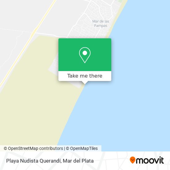 Playa Nudista Querandí map