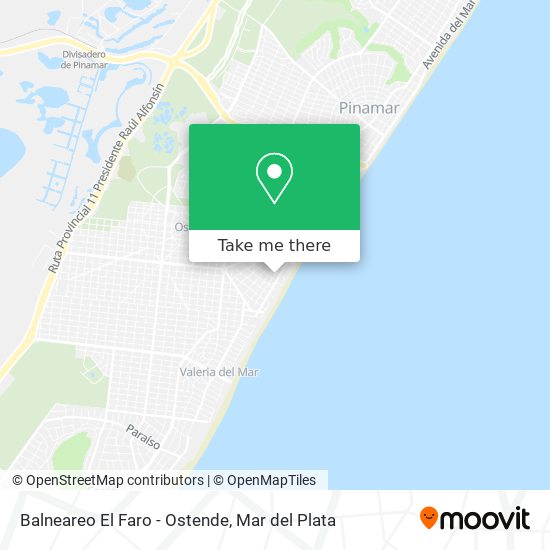 Balneareo El Faro - Ostende map