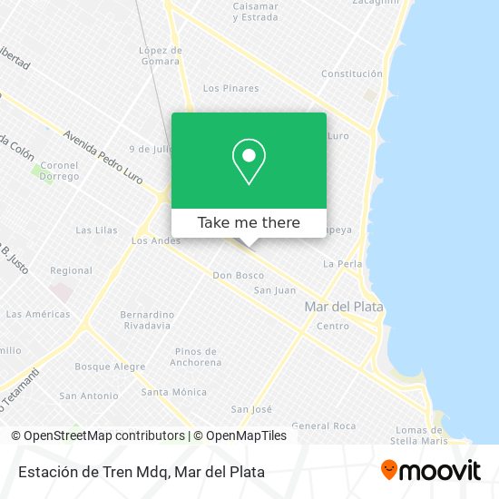 Mapa de Estación de Tren Mdq