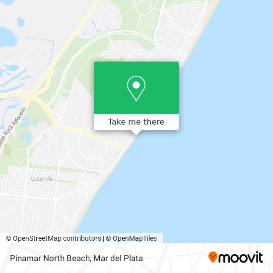 Pinamar North Beach map