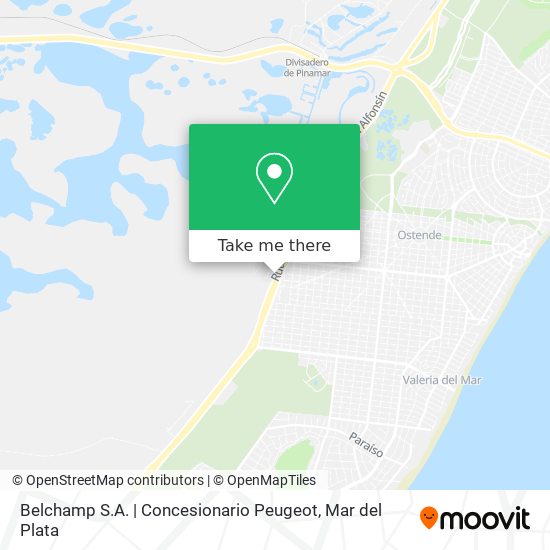 Mapa de Belchamp S.A. | Concesionario Peugeot