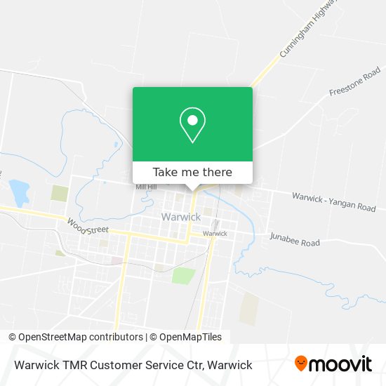 Warwick TMR Customer Service Ctr map