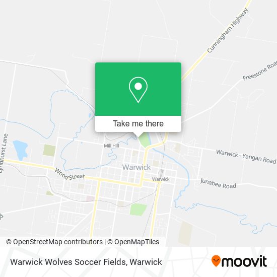 Warwick Wolves Soccer Fields map