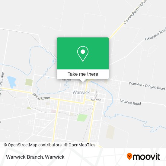 Warwick Branch map
