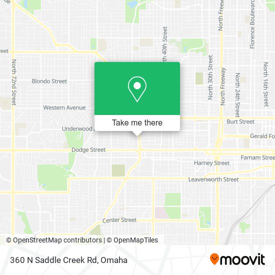 Mapa de 360 N Saddle Creek Rd