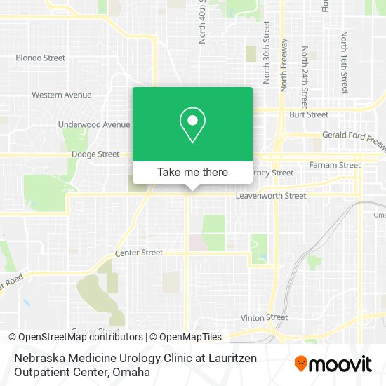 Nebraska Medicine Urology Clinic at Lauritzen Outpatient Center map