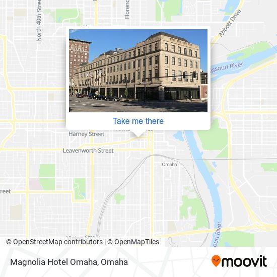 Magnolia Hotel Omaha map