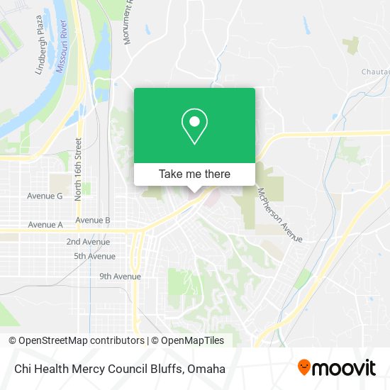 Chi Health Mercy Council Bluffs map