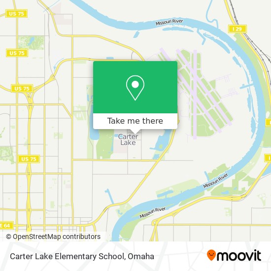 Carter Lake Elementary School map