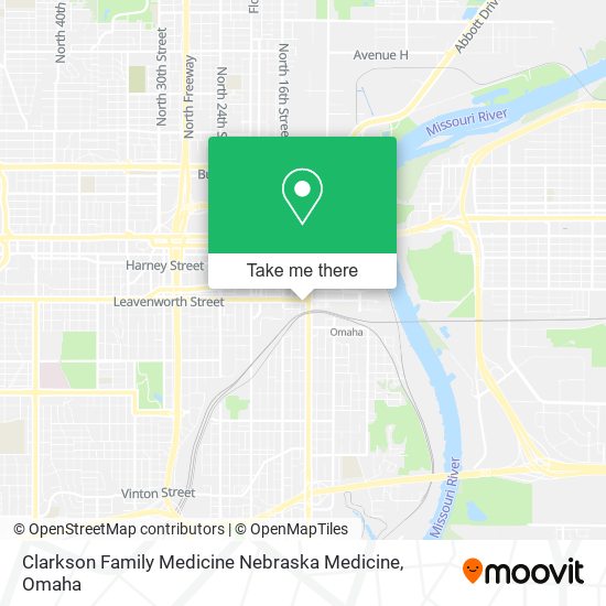 Clarkson Family Medicine Nebraska Medicine map