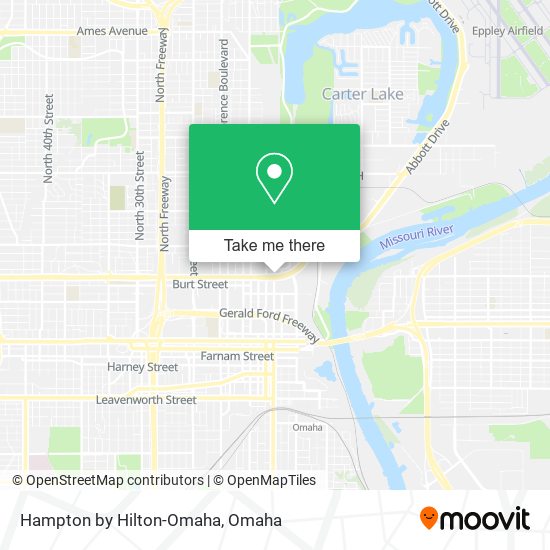 Hampton by Hilton-Omaha map