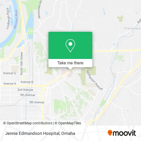 Jennie Edmundson Hospital map