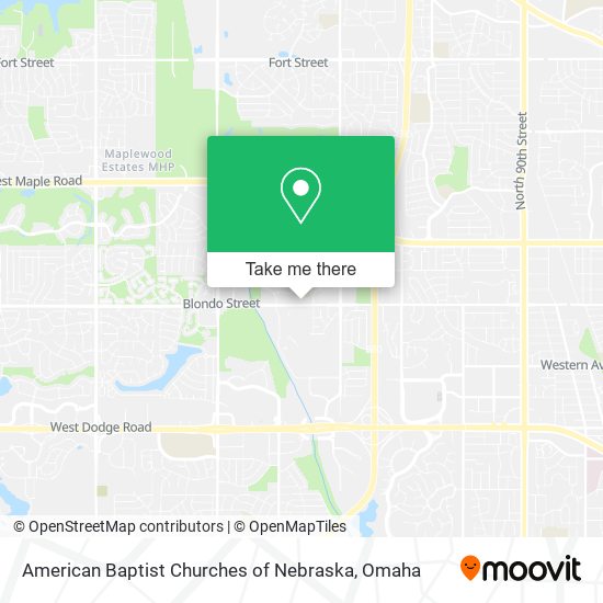 American Baptist Churches of Nebraska map