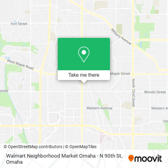 Walmart Neighborhood Market Omaha - N 90th St map
