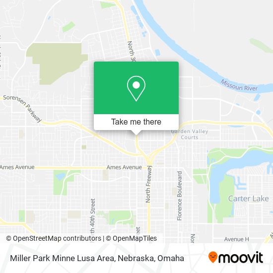 Miller Park Minne Lusa Area, Nebraska map