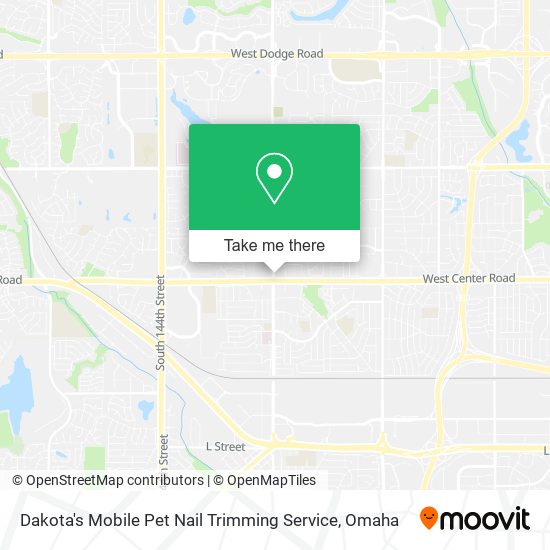 Mapa de Dakota's Mobile Pet Nail Trimming Service