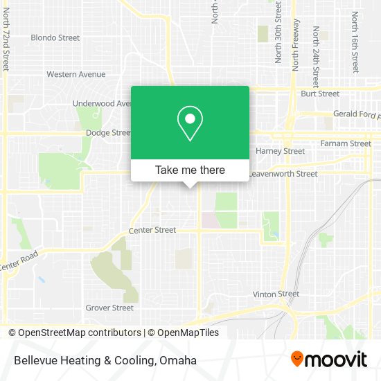 Bellevue Heating & Cooling map