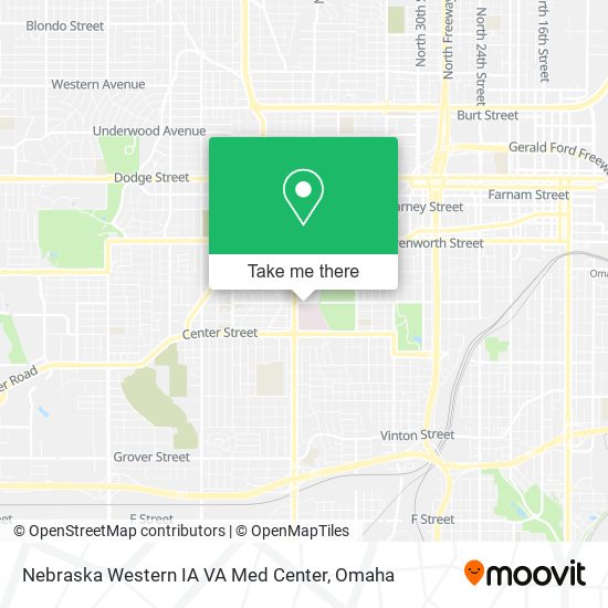 Mapa de Nebraska Western IA VA Med Center