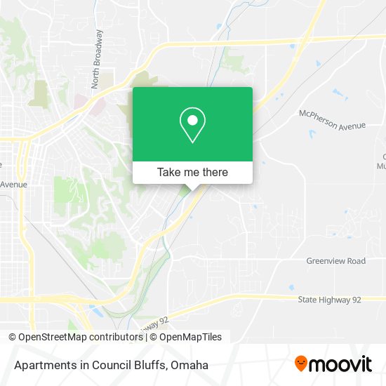 Apartments in Council Bluffs map