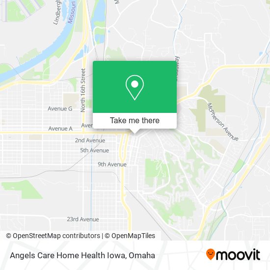 Angels Care Home Health Iowa map