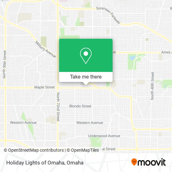 Mapa de Holiday Lights of Omaha