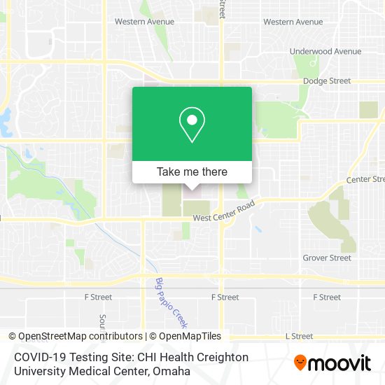 COVID-19 Testing Site: CHI Health Creighton University Medical Center map