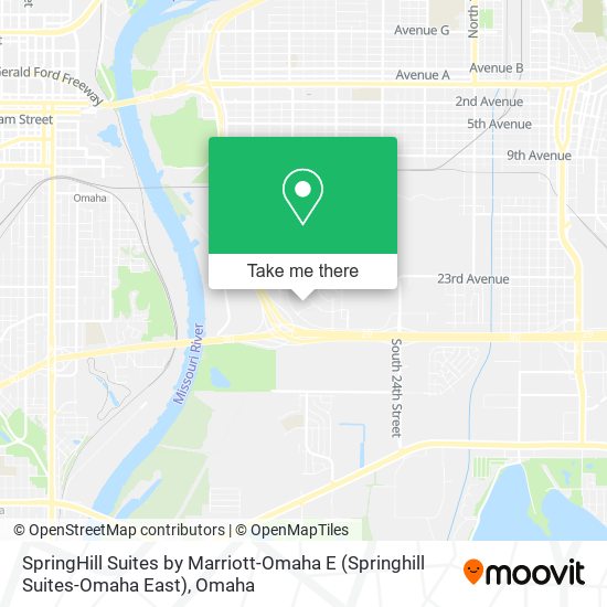Mapa de SpringHill Suites by Marriott-Omaha E (Springhill Suites-Omaha East)