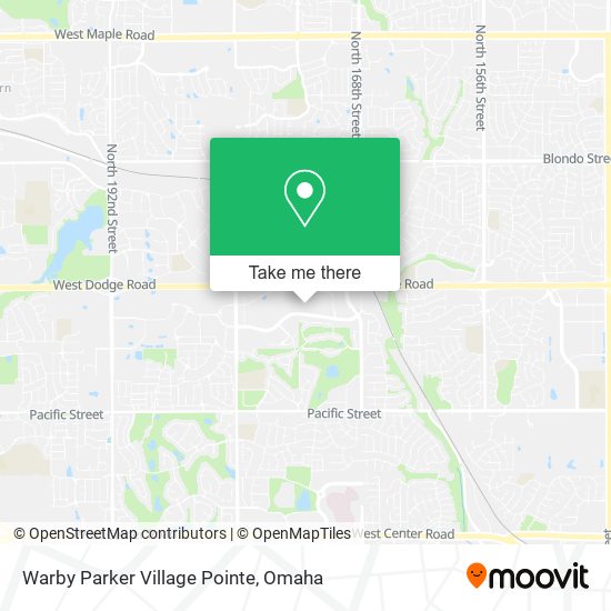 Mapa de Warby Parker Village Pointe