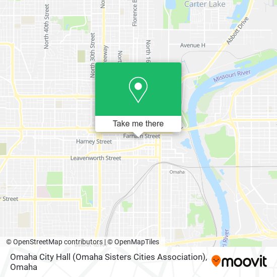 Mapa de Omaha City Hall (Omaha Sisters Cities Association)