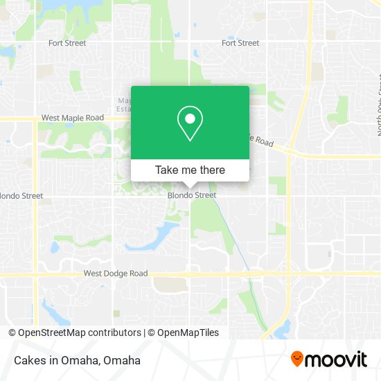 Cakes in Omaha map