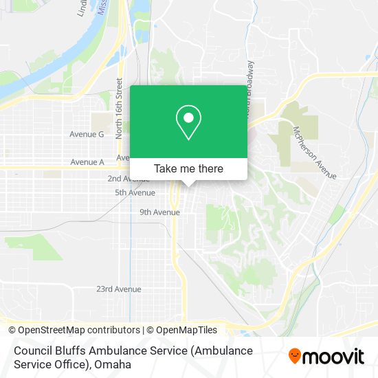 Mapa de Council Bluffs Ambulance Service (Ambulance Service Office)